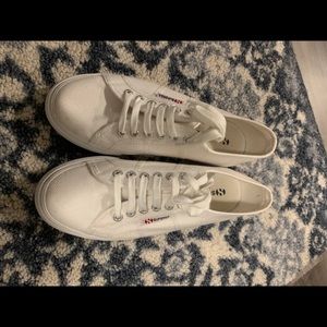 White Superga Sneakers Platform
